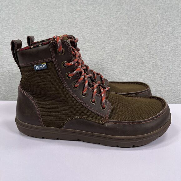Lems Boulder Boots Mens 7 Womens 8.5 Timber Green Minimalist Barefoot Zero Drop - Picture 1 of 14